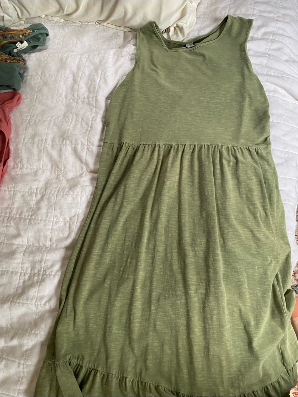Old Navy Olive Green Sleeveless Tunic Dress
